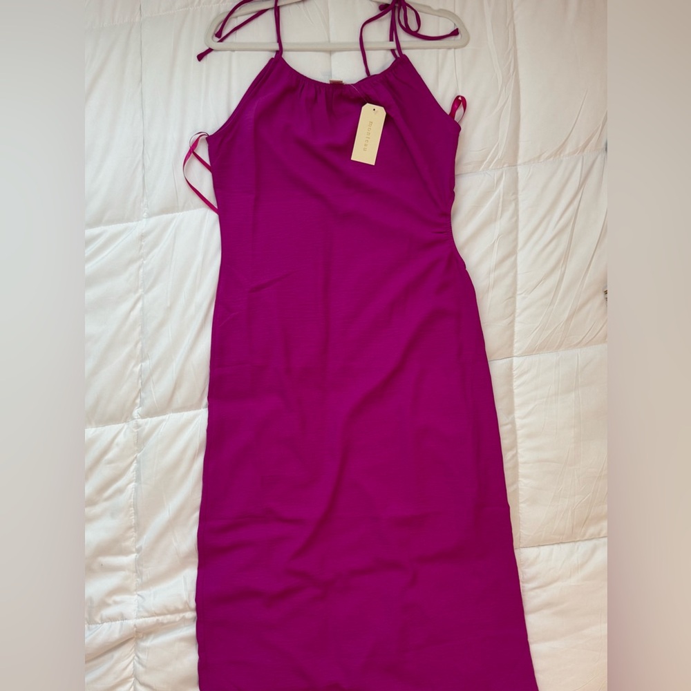 Monteau Vibrant Pink Mini Dress